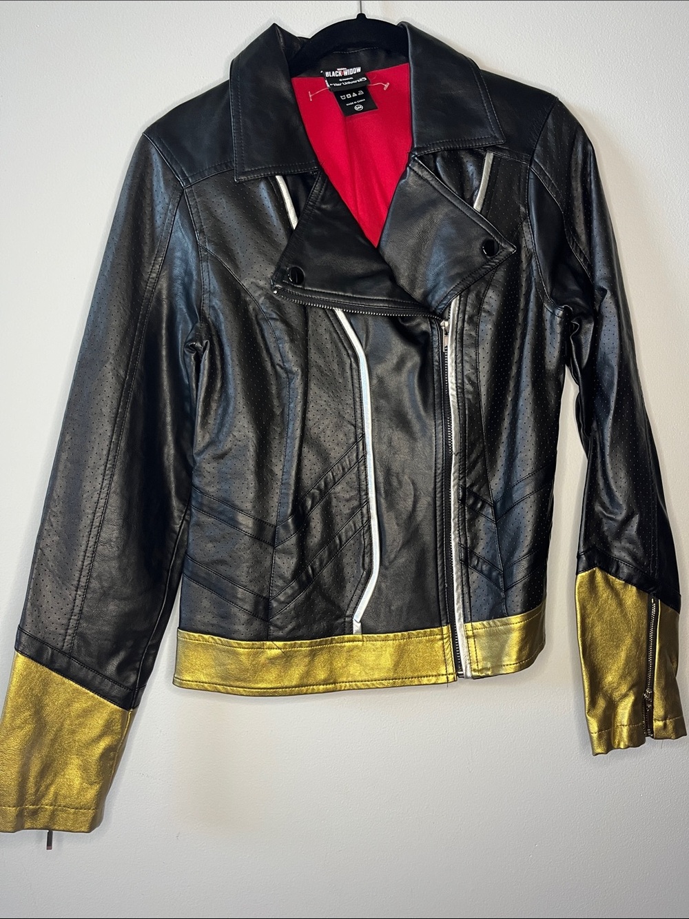 Black Widow Marvel by Her Universe PU Leather jacket costume cosplay